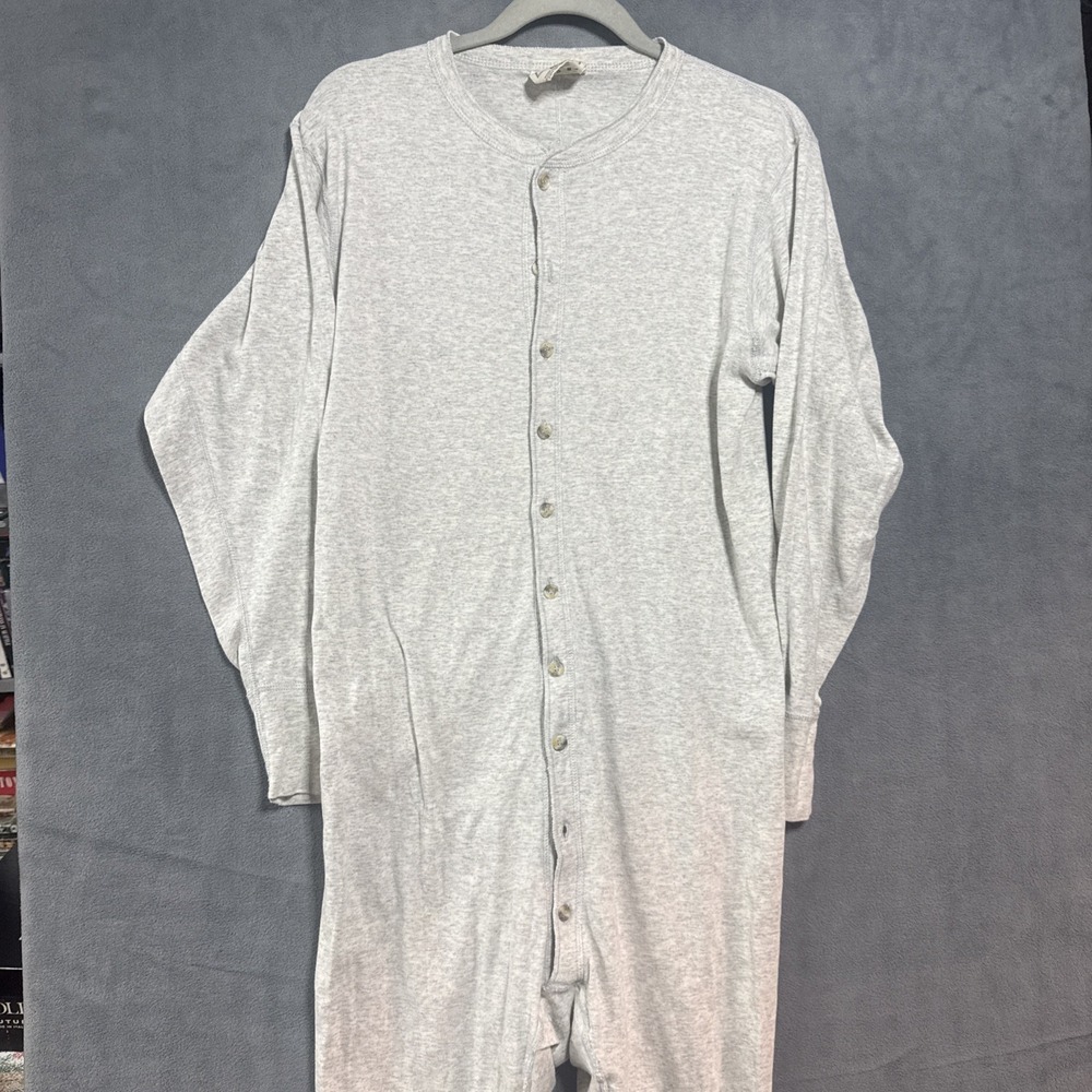 VTG Mens Large One Piece Long Underwear Sears Union Suit Long John Cotton Blend